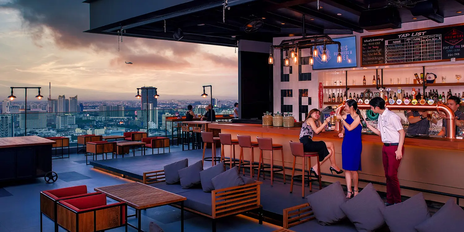 Brewski Rooftop Bar in Bangkok