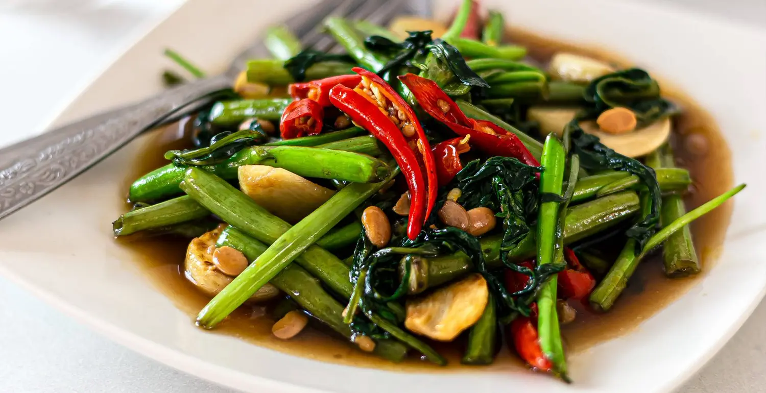 Wok-Fried Morning Glory (Pad Pak Bung)